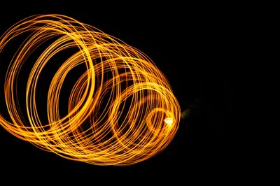 An abstract photograph featuring a wrapping pattern or object.